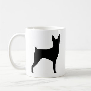 Caneca De Café Toy Fox Terrier Dog Raça Silhouettes