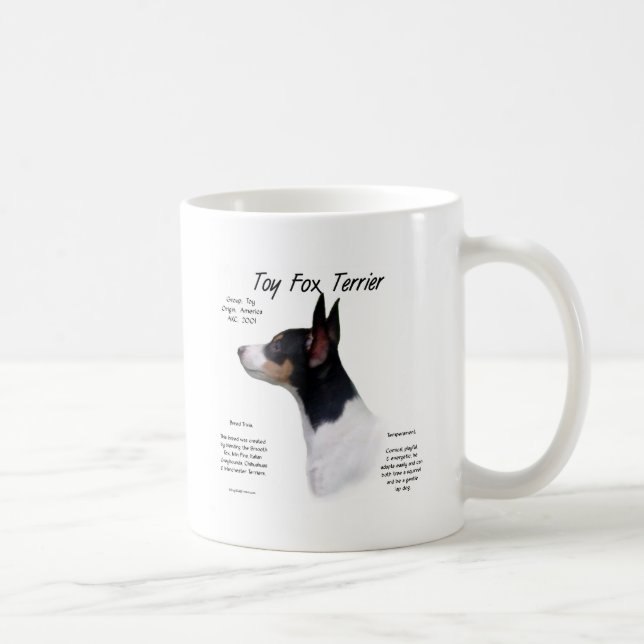Caneca De Café Toy Fox Terrier History Design (Direita)