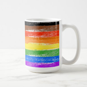 Caneca De Café TQIA+ Pintura do Orgulho LGBTQIA