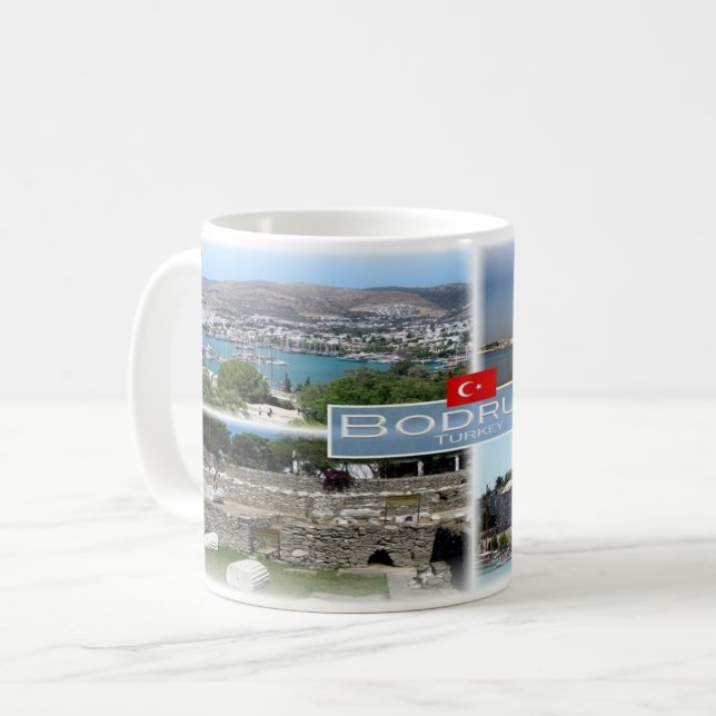 Caneca De Café TR Turquia - Bodrum - (Frente Esquerda)