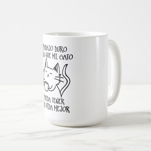 Caneca De Café Trabajo duro (Frente Esquerda)