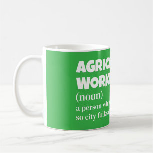 Caneca De Café Trabalhador Agrícola - Definição de Agricultura Fu