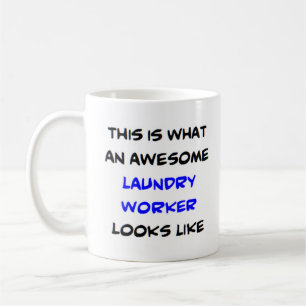 Caneca De Café trabalhador da lavanderia