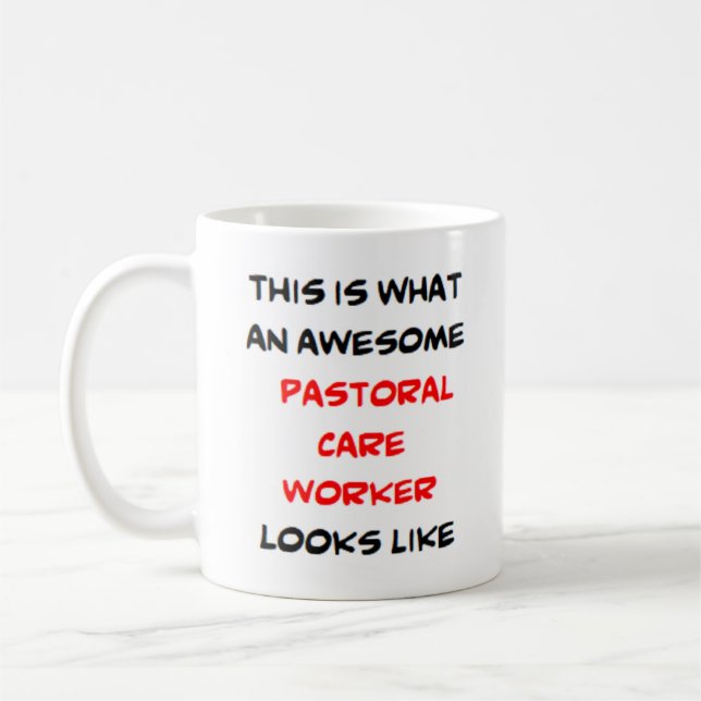 Caneca De Café trabalhador de cuidados pastorais, incrível (Esquerda)