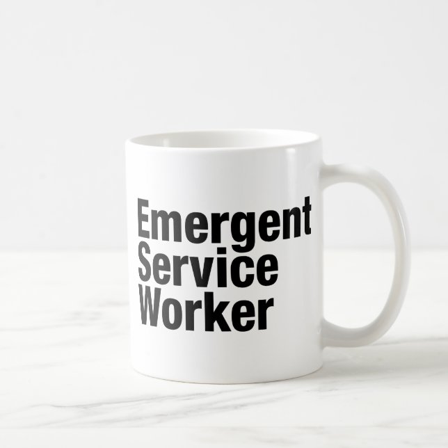 Caneca De Café Trabalhador de Serviço Emergente (Direita)