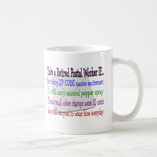 Caneca De Café Trabalhador postal aposentado--Camisetas