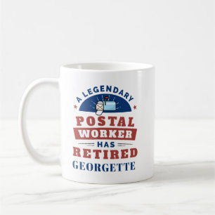 Caneca De Café Trabalhador Postal aposentado Engraçado de Reforma