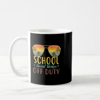 Caneca De Café Trabalhador social escolar fora de serviço Óculos