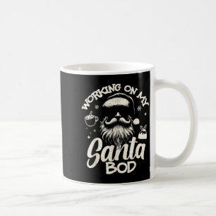 Caneca De Café Trabalhando no Meu Corpo de Papai Noel - Papai Nat