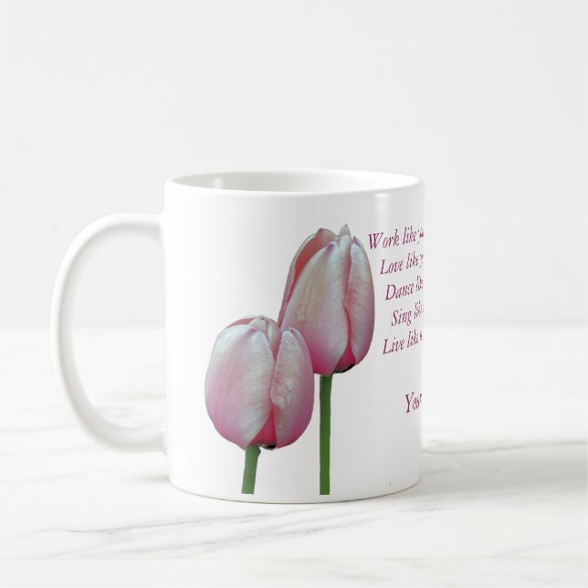 Caneca De Café Trabalhe com dançarinas de dança Tulipas Inspiraci (Esquerda)