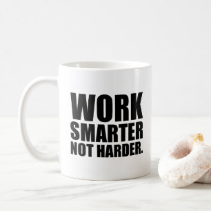 Caneca De Café Trabalhe Mais Inteligente Não Mais Difícil Motivac