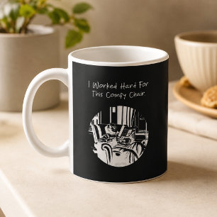 Caneca De Café Trabalhei Duro para esta Aposentadoria de Cadeira