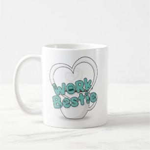 Caneca De Café Trabalho Bestie Mug