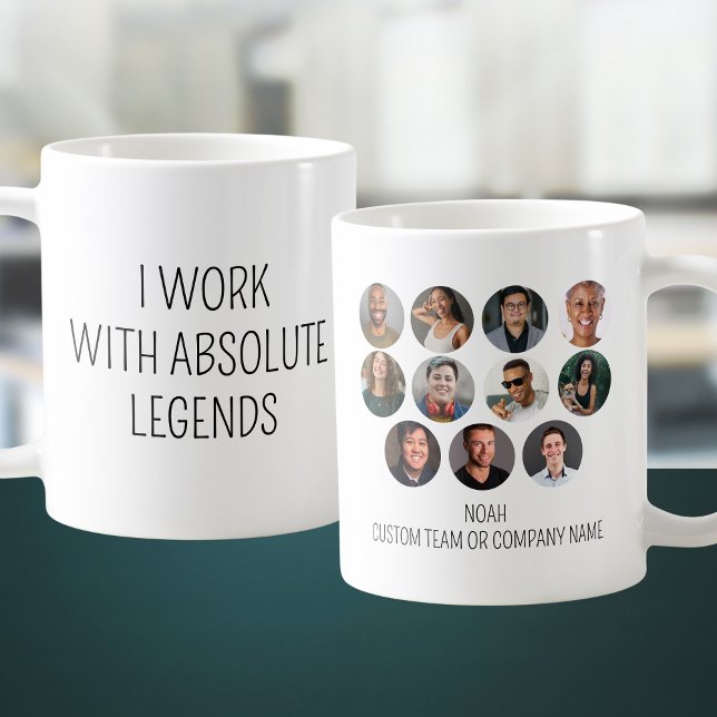 Caneca De Café Trabalho Com Legendas Absolutas 11 Equipe Do Escri (I Work With Absolute Legends 11 Photo Office Team Coffee Mug
)