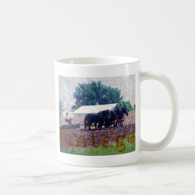 Caneca De Café Trabalho da equipe Vintage (Direita)