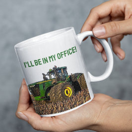 Caneca De Café Trabalho da Funny Trator Farming