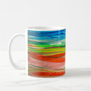 Caneca De Café Trabalho de arte de abstrato colorida com água