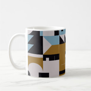Caneca De Café Trabalho de arte de composição Bauhaus feito com a