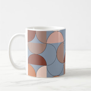Caneca De Café Trabalho de arte de geometria: estilo escandinavo