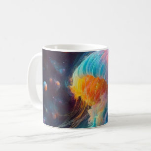Caneca De Café Trabalho de arte de medusa cósmica
