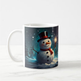 Caneca De Café Trabalho de arte de Natal de Snowman