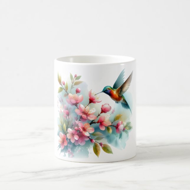 Caneca De Café Trabalho de arte de pássaro-primavera (Centro)