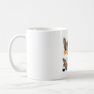 Caneca De Café Trabalho de arte do Pássaro Halloween Doido de Ami