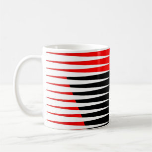 Caneca De Café Trabalho de arte vermelho, preto e amarelo