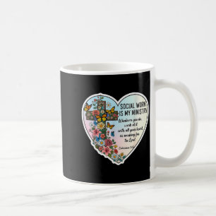 Caneca De Café Trabalho de Assistente Social Cristão É Meu Minist