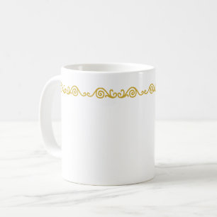 Caneca De Café Trabalho de Rolagem Dourado