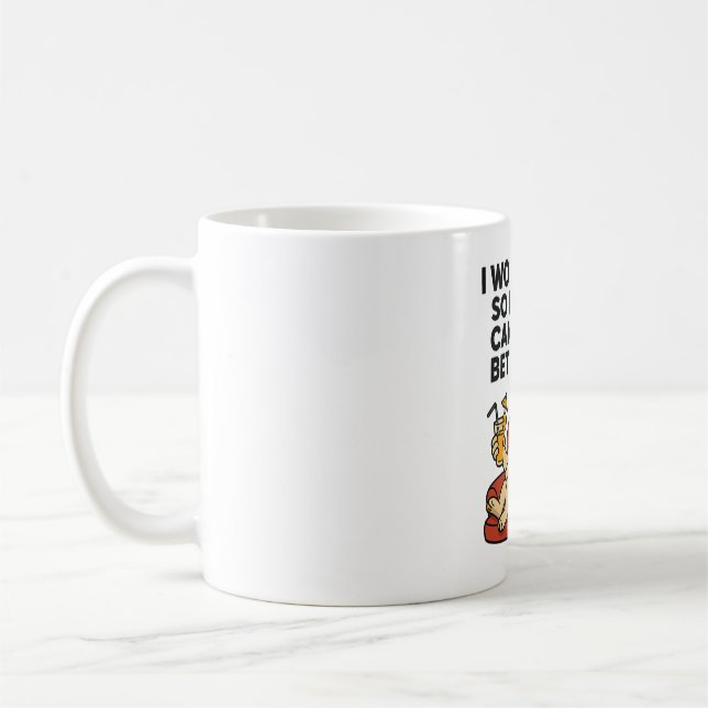 Caneca De Café Trabalho Duro Para Que Meu Cachorro Tenha Uma Vida (Esquerda)