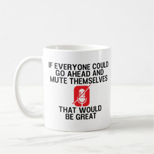 Caneca De Café Trabalho Engraçado de quarentena em Casa e Reuni