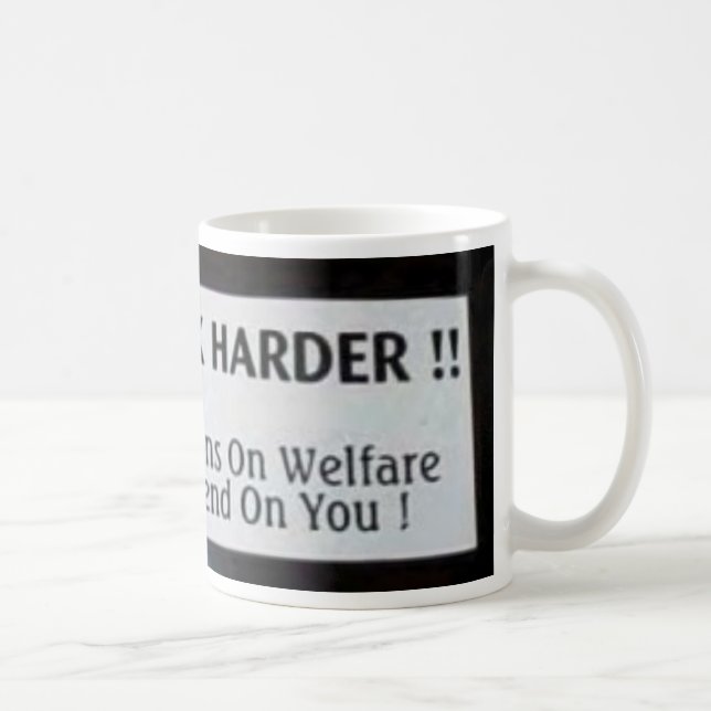 Caneca De Café trabalho mais duramente (Direita)