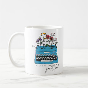 Caneca De Café Trabalho Motivacional Elegante Trabalho de arte a 