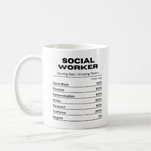 Caneca De Café Trabalho Passivo Determinado do Trabalhador Social