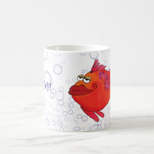 Caneca De Café Trabalhos de arte lunáticos dos peixes