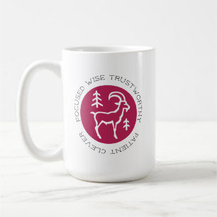 Caneca De Café Traço de Personalidade do Sinal Zodiac - Capricórn