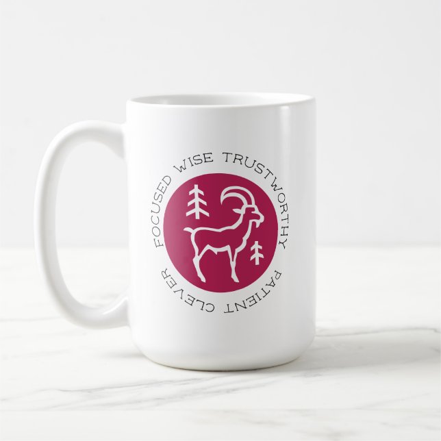 Caneca De Café Traço de Personalidade do Sinal Zodiac - Capricórn (Esquerda)
