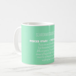 Caneca De Café Traços de Personalidade do Signo de Peixes