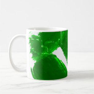 Caneca De Café Traços de pincel verde