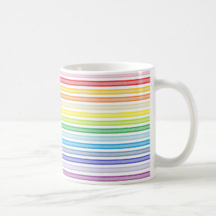 Caneca De Café Traços Descritos Espectro Mais Amplo Arco-Íris
