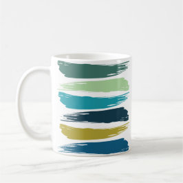 Caneca De Café Traços do Pincel de Cores d'Água