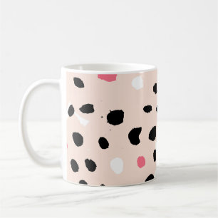 Caneca De Café Traços do Pincel de Tinta: Textura Artística