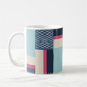 Caneca De Café Traços Geométricos Simples do Pincel: Bloco de Cor