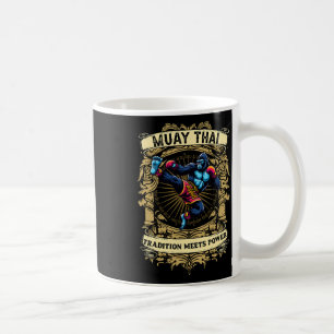 Caneca De Café Tradição Encontra Poder - Kickboxing E Muay Thai G