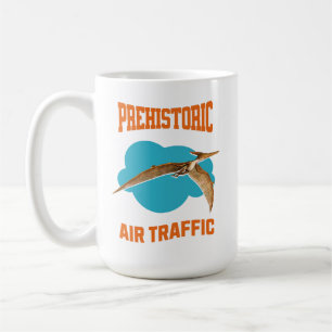 Caneca De Café Tráfego Aéreo Pré-Histórico Pterodáctilo Dinossau