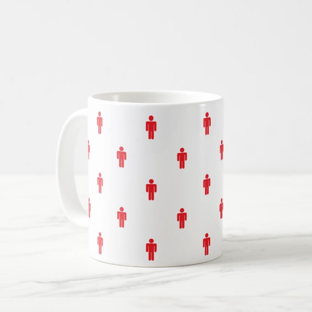 Caneca De Café Tráfego Luz Homem Café Mug (Frente Esquerda)