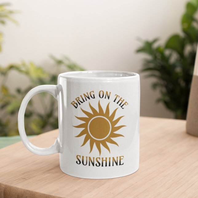Caneca De Café Traga o Brilho Dourado do Sol (Criador carregado)