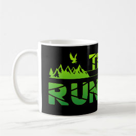 Caneca De Café Trail Running Adler Berge Wald Schuhe Profil grün