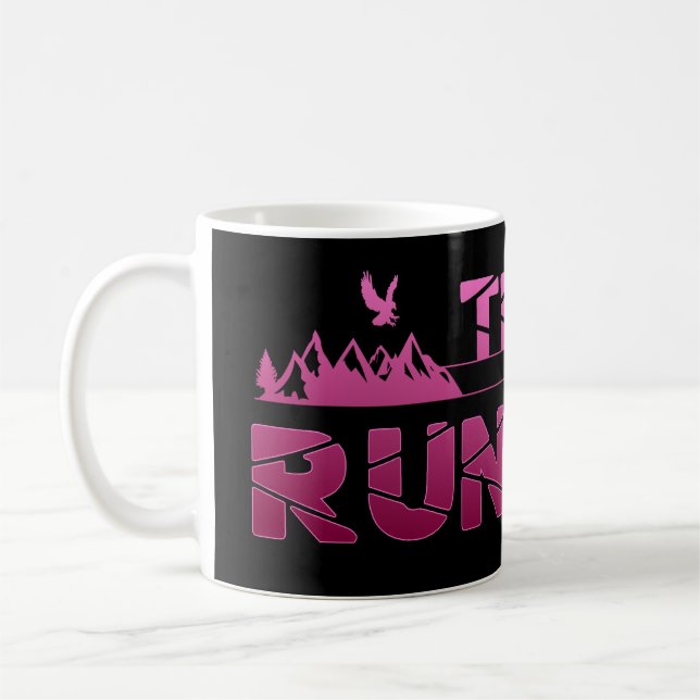 Caneca De Café Trail Running Adler Berge Wald Schuhe Profil pink (Esquerda)